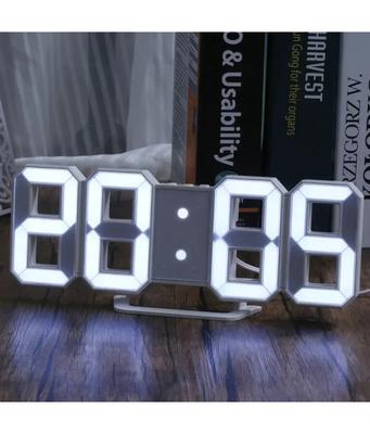 Purchase Products Clock 3D LED Digital Alarm Clock Wall Clock Time/date/temperature For Home/kitchen/office Clocks Decor Garden