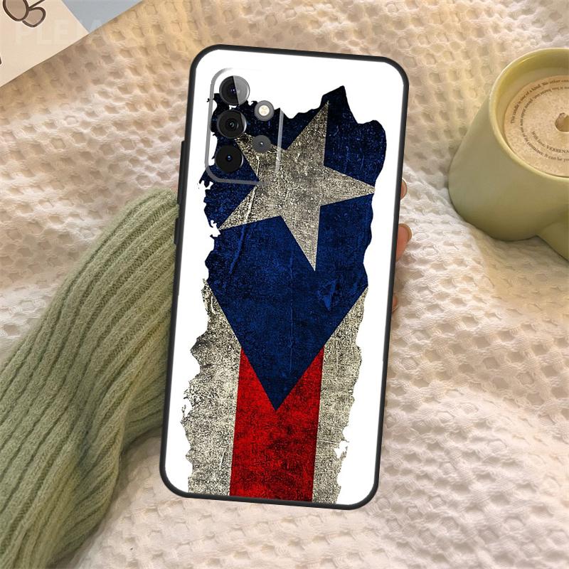 Puerto Rico Flag Case For Samsung Galaxy A06 A26 A16 A56 A36 A05 A22 A32 A52 A54 A34 A14 A55 A15 A53 A33 A35