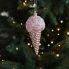 Christmas Ornament Sparkling Pink Series Ice Cream Doughnut Shape Hanging Pendant Farmhouse Xmas Decor