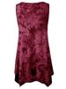 2026 Summer Tie-Dye Irregular Hem V-Neck Sleeveless Plus Size Women's Top
