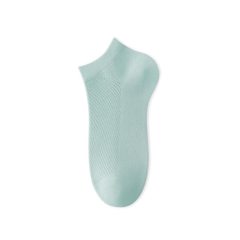 Female Summer Thin Mesh Breathable with Anti Pilling Invisible Socks