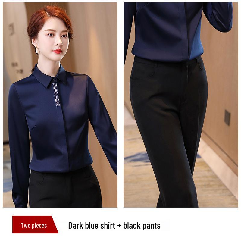 Women's Flannel Thickened Long Sleeve Shirt - 2025 Fall/Winter Collection, Ideal for Professional and Commuting Wear