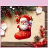 Christmas Car Santa Acrylic Pendants Cartoon Design Auto Festive Decoration