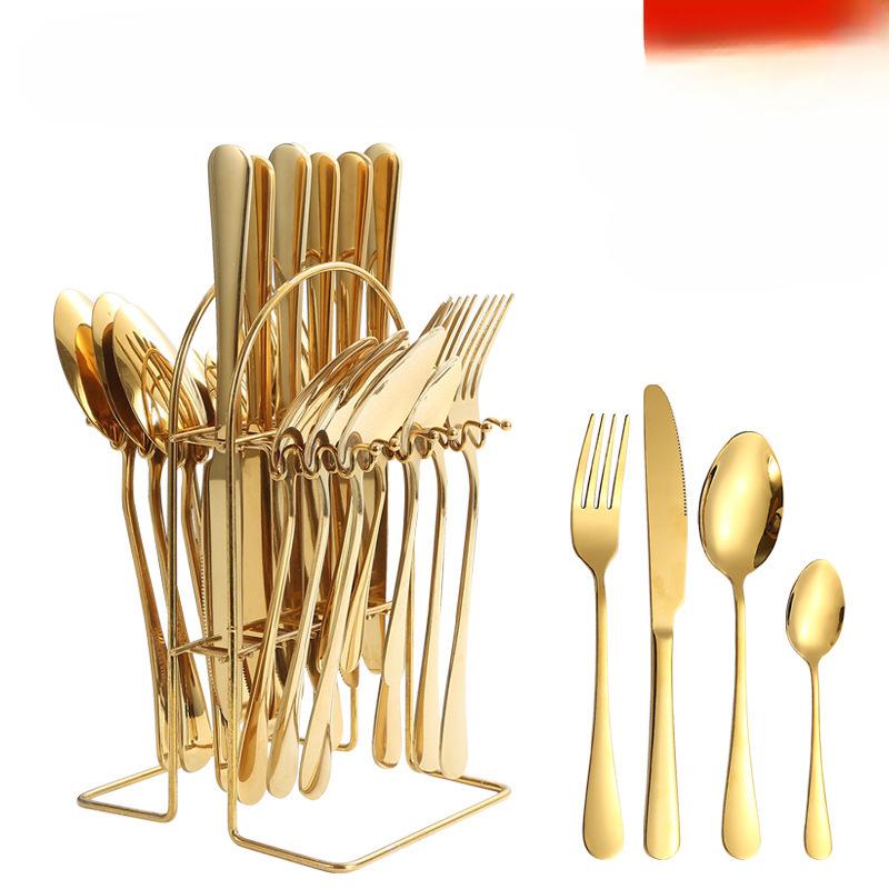 1010 Stainless Steel Cutlery Hanger Knife Fork Spoon 24 Sets of Western Steak Knife Fork Spoon