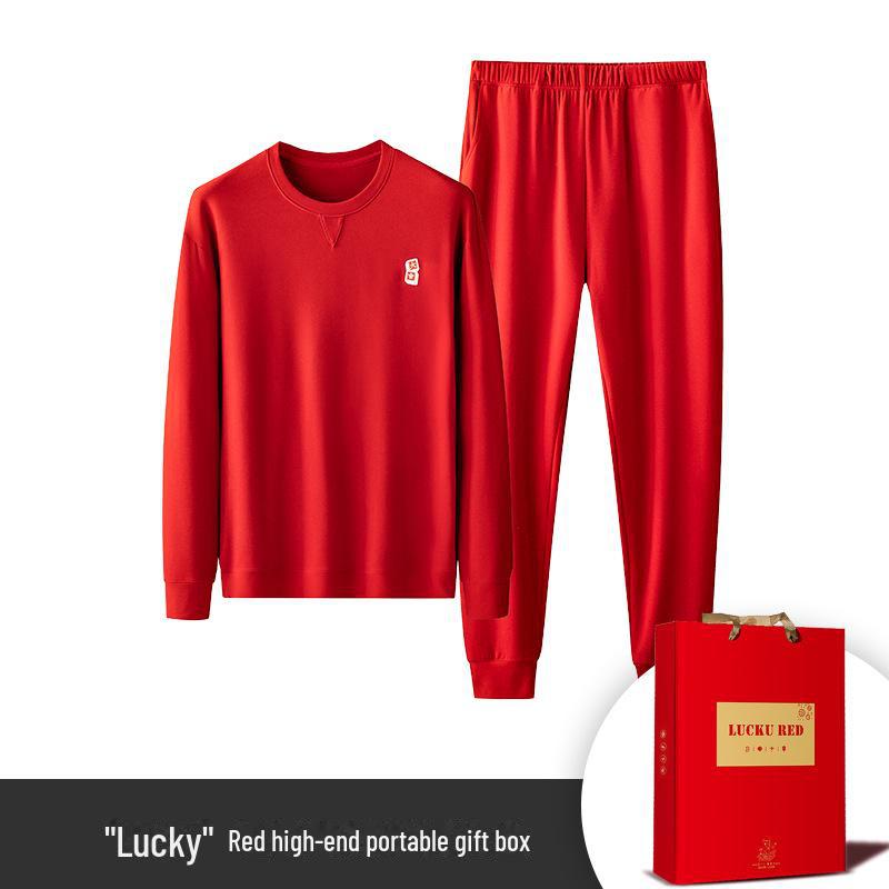 

Мягкий и теплый женский пижамный комплект из бархата Tencel - однотонный, с круглым вырезом, можно носить как верхнюю одежду на осень/зиму M