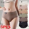 FallSweet 5PCS Seamless Mulberry Silk Panties Woman Underwear  High Elastic Invisible Briefs Soft Breathable Female Lingerie