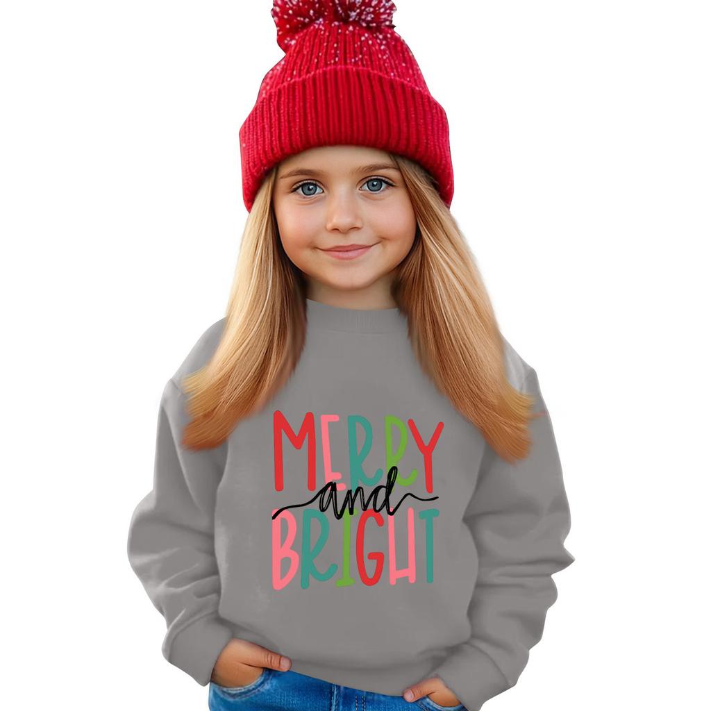 Genser til barn Gutter Jenter Rund hals Sportsgenser Casual Pullover Genser Sportsskjorte