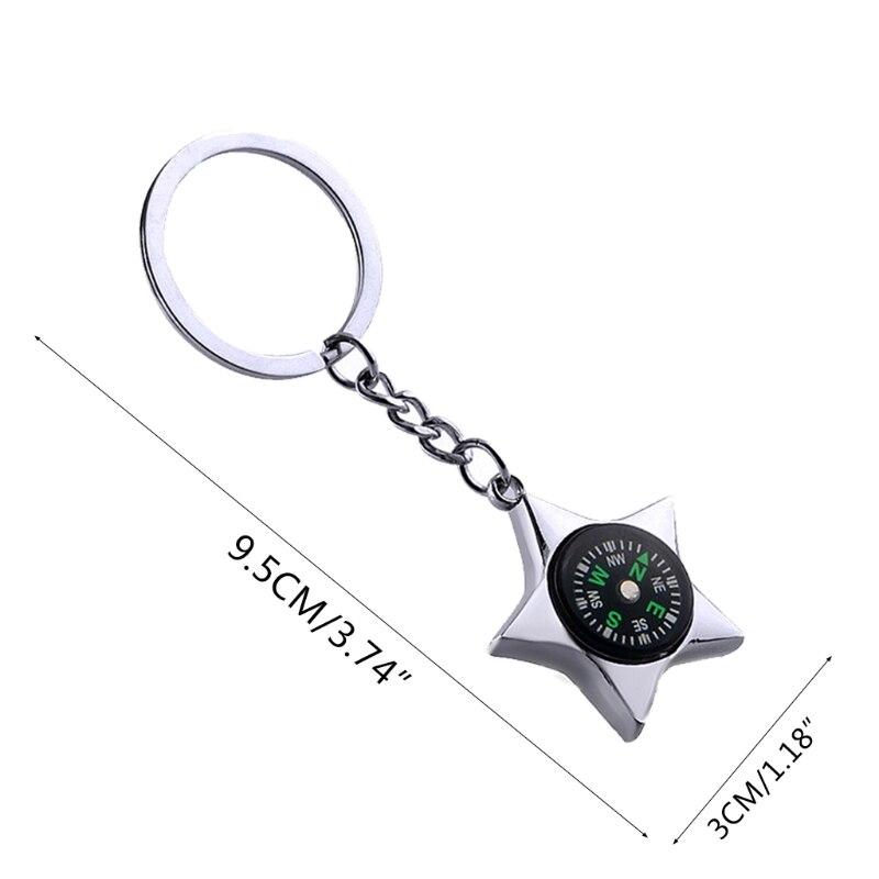 B36F Mini Survival Compass Key Chain Outdoor Camping Hiking Pocket Compass Navigator Carabiner Keyring Climbing Riding Equipment