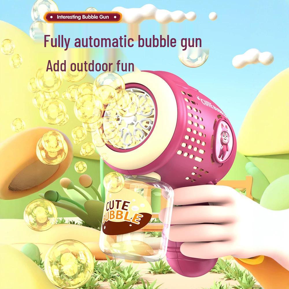 Electric Strawberry Bubble Gun for Kids - Handheld Automatic Toy for Boys & Girls