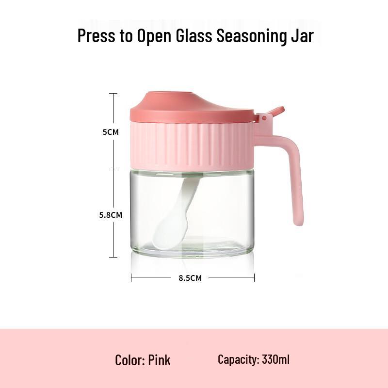 

ZISIZ Glass Spice Jar Set with Spoon