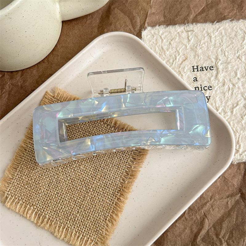 Extra Large Multicolor Acetic Acid Hairpins - Versatile Mermaid Square Design for Girls