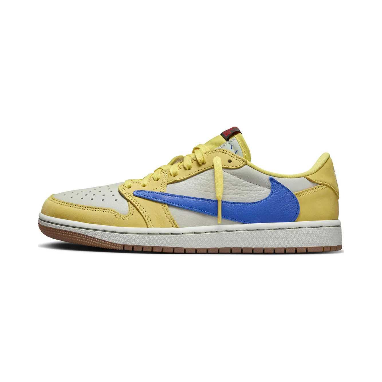 

Детские кроссовки Travis Scott x Air Jordan 1 Retro Low OG SP PS Canary Yellow Racer-Blue Light-Silver DZ5909-700 29.5