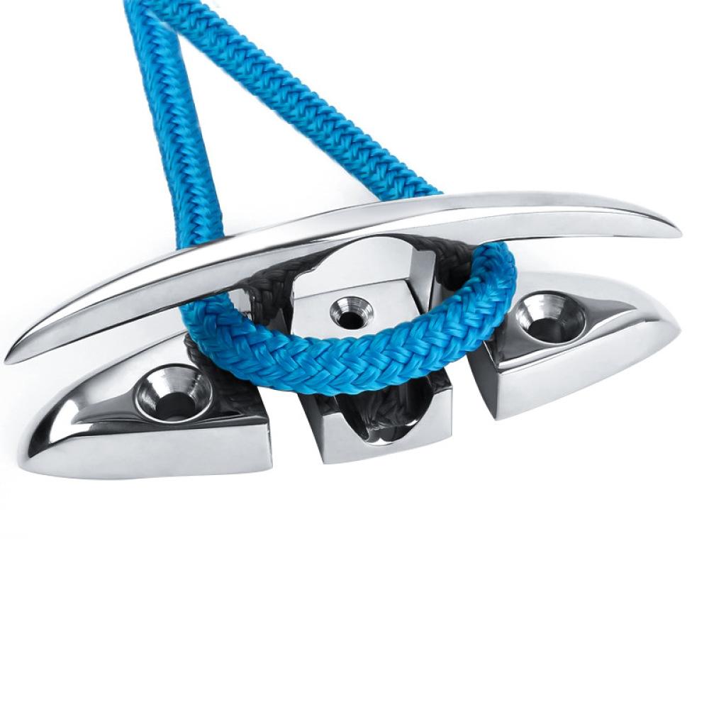 316 Stainless Steel Marine Folding Bollard – Flip-Up Dock Bollard For Boats, Yachts, And Kayaks – Corrosion-Resistant, Mirror Finish – 5“ And 6” Sizes