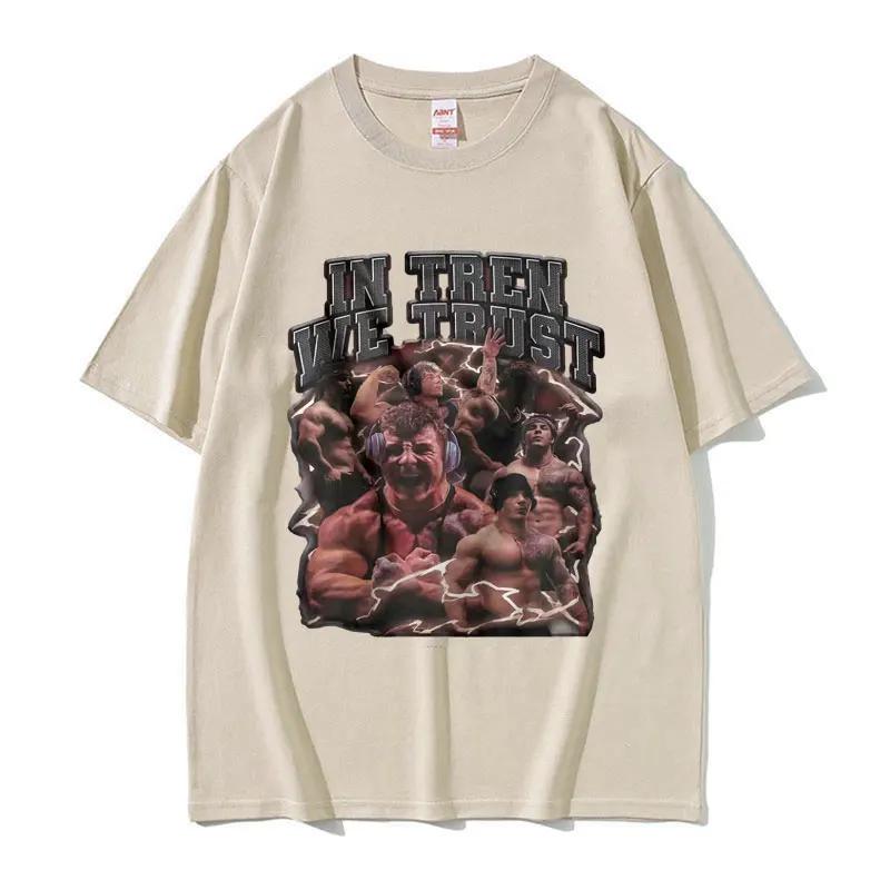 Tren Twins Steroids Pump Cover Oversized T Shirt for Men Women Bodybuilders Gym T-shirt Men's Fashion Gothic T-shirts Streetwear