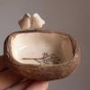 Bain d'oiseaux extérieur Bain d'oiseaux en résine avec ornement d'oiseau Décoration de bol d'arrosage et de nourriture pour oiseaux pour jardin extérieur Cour Patio
