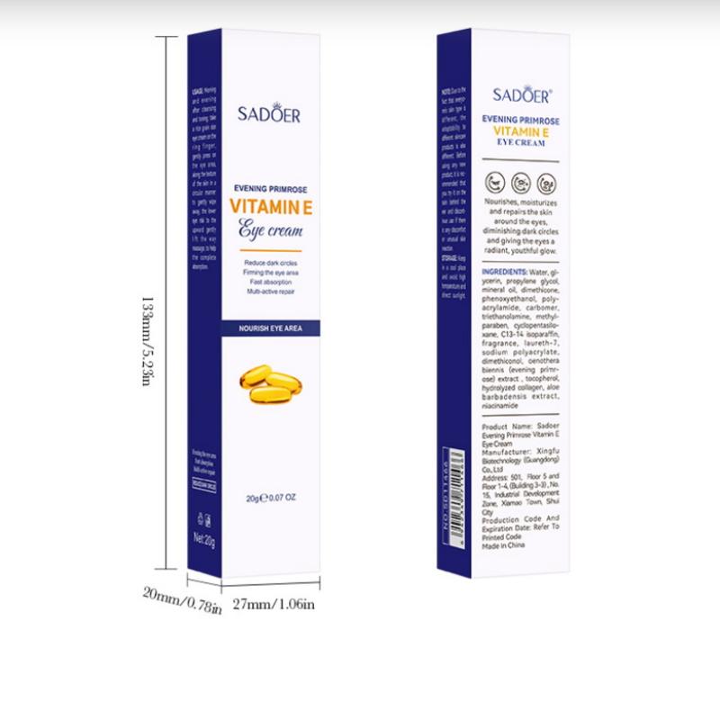20G Sadoer Nachtkerzen Augencreme Gegen Dunkle Ringe Tränensäcke Entferner Anti-Aging Feuchtigkeitsspendend Augen Hautpflege Kosmetik
