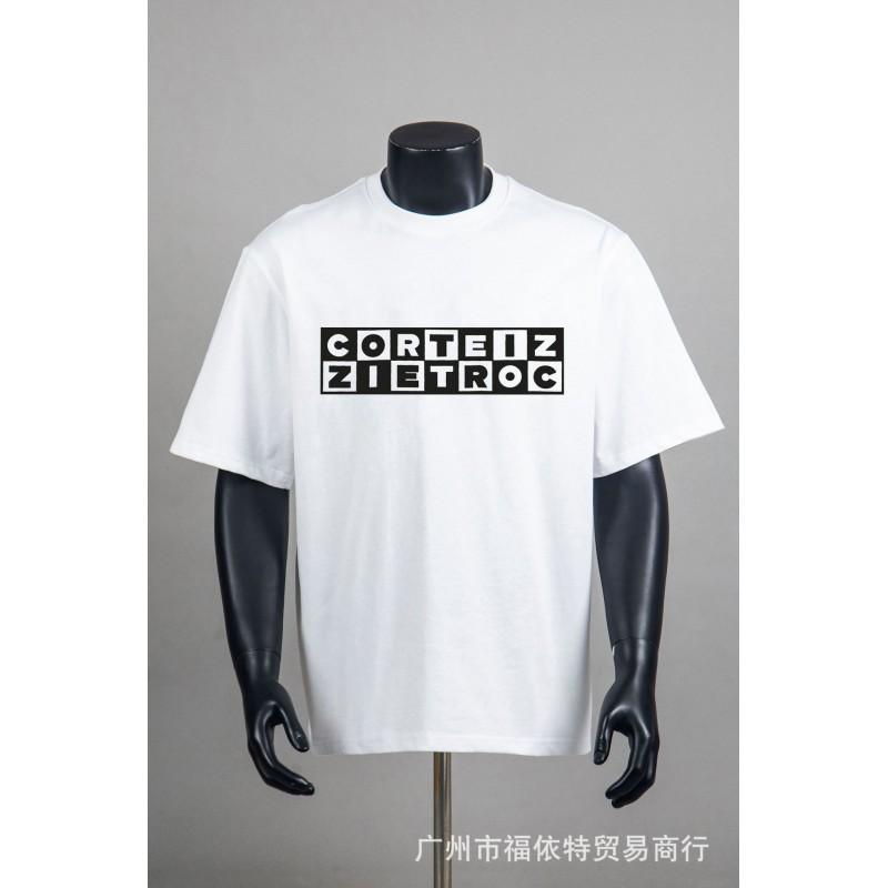 Corteiz Alcatraz Vintage Print T-Shirt Herren Damen Streetwear Lockerer Schnitt Kurzarm Tee