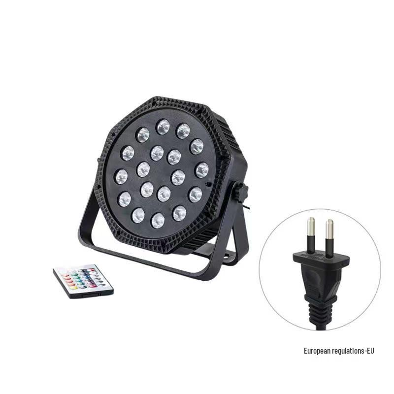 New 18/36-Bead LED Wash Par Stage Light for Live Broadcasts & Dance Studios - 7-Color Lighting