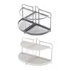 2 Layer Desktop Organizer Multifunction Folding Stable Makeup Storage Rack Spice for Home