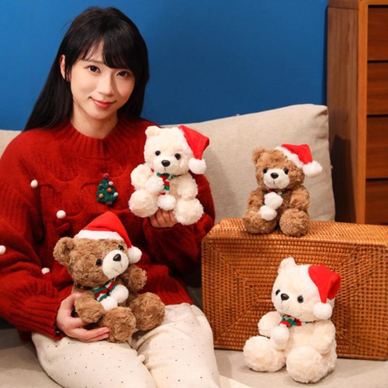 Christmas Cute Doll Birthday Gift Teddy Bear Cloth Doll Soothing Plush Toy Children's Doll