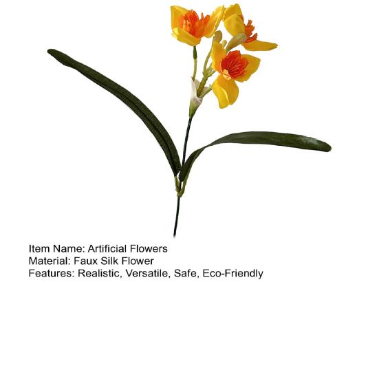 Künstliche Blumen Realistische Narzissen für Heimdeko Nordischer Stil Langlebig Kein Wasser Benötigt Flexible Stiele Sicher Floral