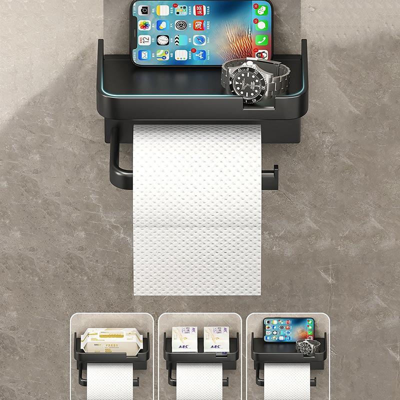 Toilet Paper Holder Plastic Storage Rack Kitchen Towel Placement Of Seasoning Bottles Bathroom Wall Roll Of Paper Phone Storage