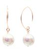 Miwaki Freshwater Pearl Baroque Pearl Earrings K14GF K14 Pink Gold Filled Accessories Simple Hook Earrings Ladies Metal Allergy Friendly Made In Japan