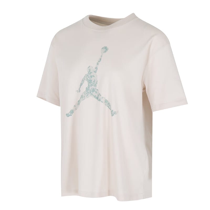 Jordan T Shirts Women's Beige Crew Neck Moderate HV0199-104