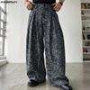 Summer Men Elastic Waist Floral Print Casual Long High Street Retro Trousers Pants