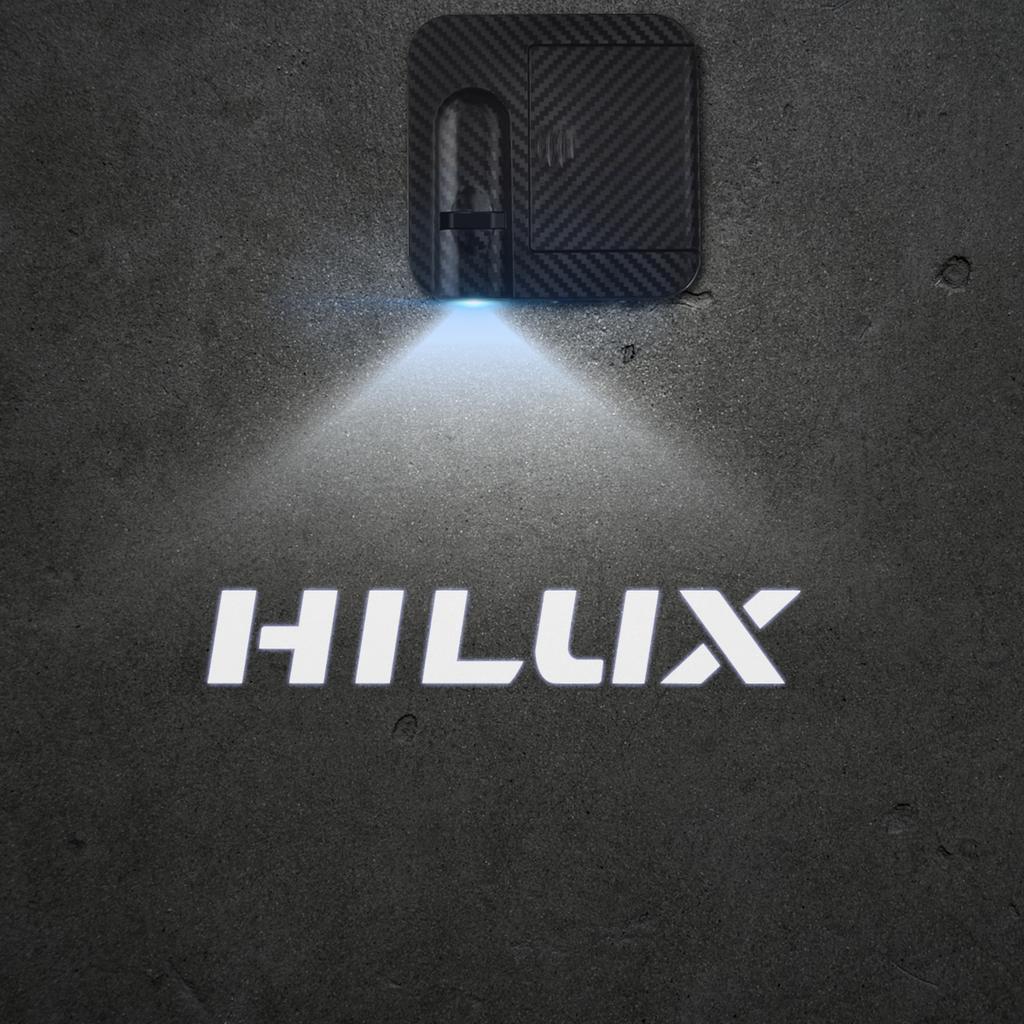1/2PCS For Hilux Truck OFF-Road Mountain GR Car Door Welcome Lights Laser Projector Logo Wireless Sensing Accessories