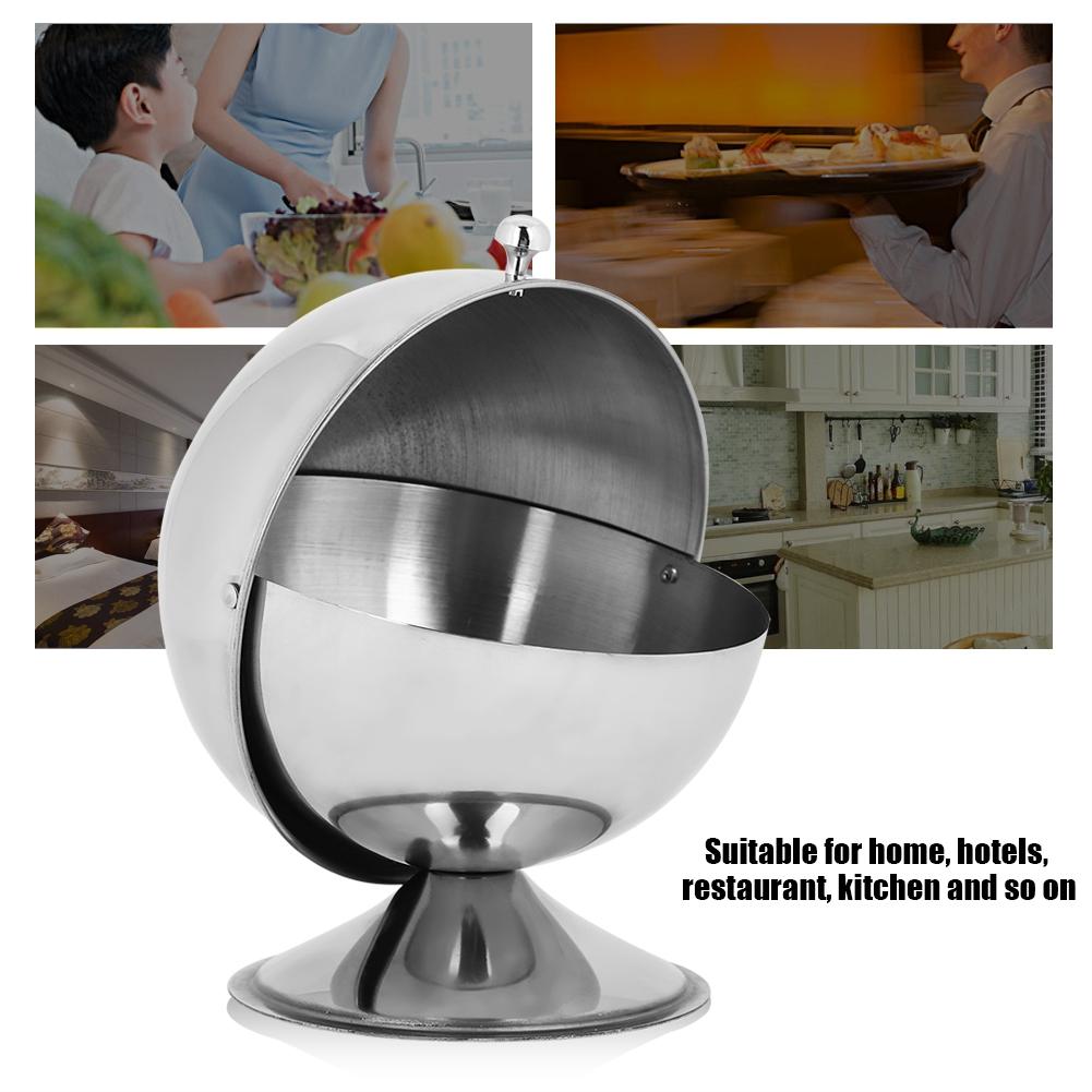 Paslanmaz Çelik Küresel Baharat Şişesi Restoran Mutfak Baharat Saklama Kabı Kase