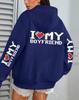 I Love My Boyfriend Women's Casual Fleece Hoodie