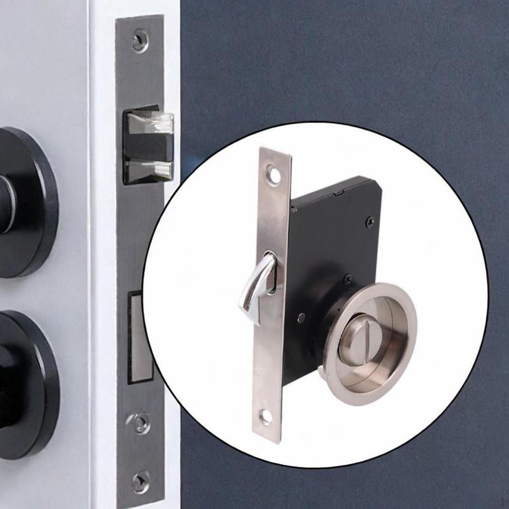 Türschloss Beschläge Knauf Zimmertürriegel Verschleißfest Rund Privatsphäre für Eingang Badezimmer Tor