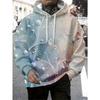 Men's Oversized 3D Print Flower Hoodie Streetwear Pullover Hooded Sweatshirt Scenery Motif Casual Fashion