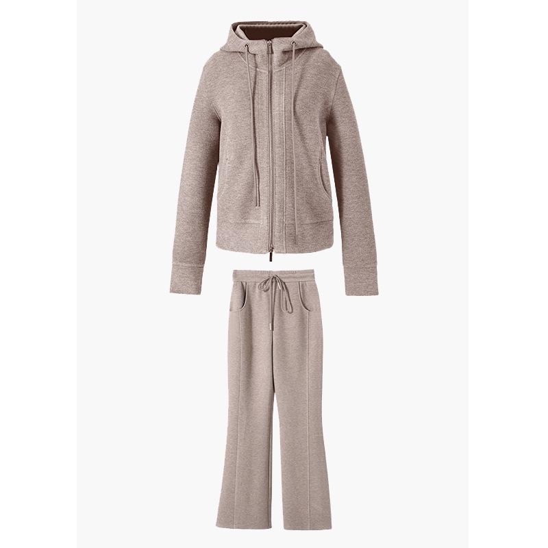 Damen Design Kapuzenpullover & Gerade geschnittene Hosen für den Arbeitsweg Set - Herbst/Winter 2025 Kollektion