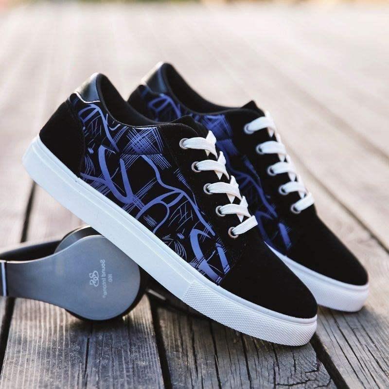 Adidași sport respirabili pentru bărbați, Primăvară/Vară 2025: Pantofi casual versatili în culori la modă alb și negru pentru studenți