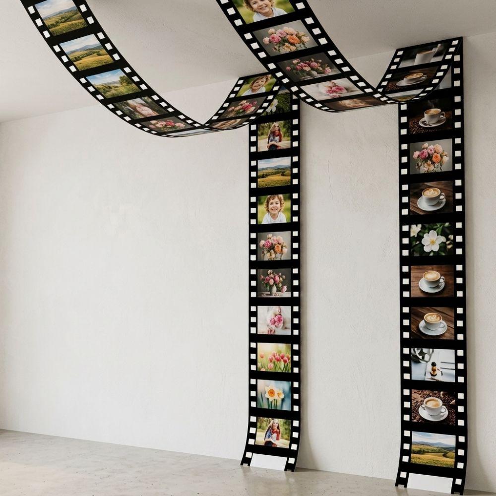 2 ks Polyesterová fóliová páska Pozadí Dekorace Divadelní téma Filmový fotorámeček Banner Dětská párty