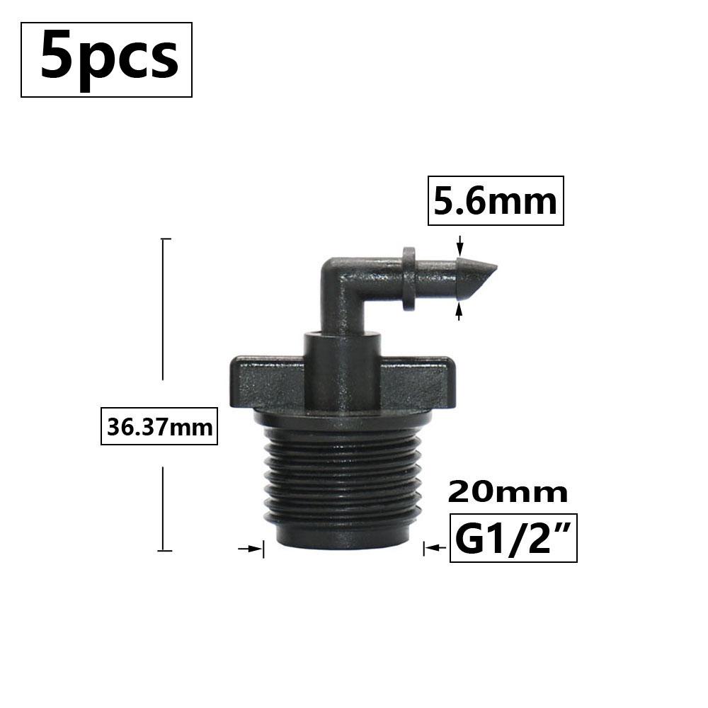 

1/2 Male Thread To 4/7mm Hose Barb Connector With 16mm Quick Connector Garden Water Tube Joint Drip Irrigation System Fitting