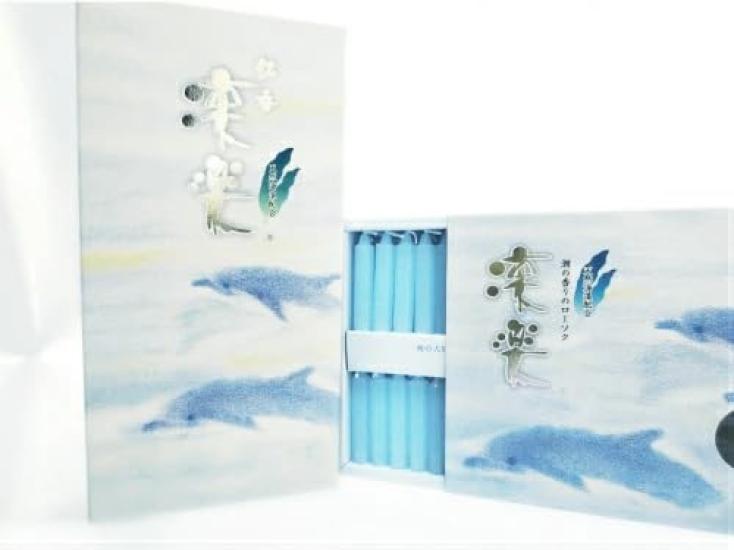 

Rinraku Incense & Candle Assortment, Ocean and Wave Scent, Natural Seaweed Blend, Buddhist Altar Supplies, Memorial Service, Obon, Equinox, Sympathy