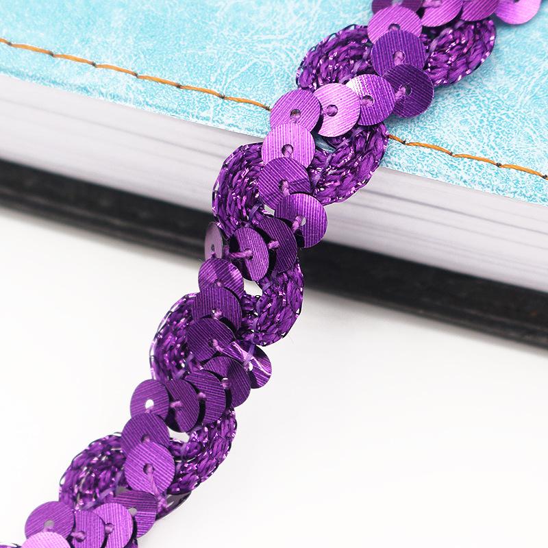 5Meters 1.5cm Loose Round Flat Sequins Laser Giltter Paillettes Sequins for Crafts Sewing on Cloth Accessory Sequin Trim