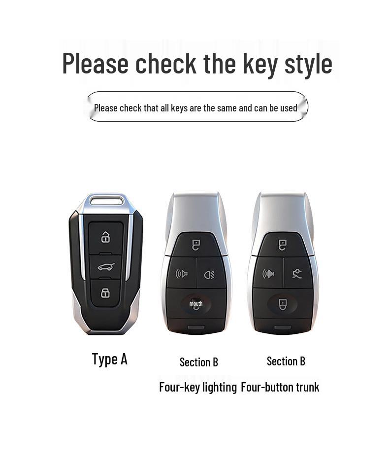 BAIC Car Key Case for BJ20/X7/EU7/EU5 – Premium Metal Protective Hanging Bag for Men