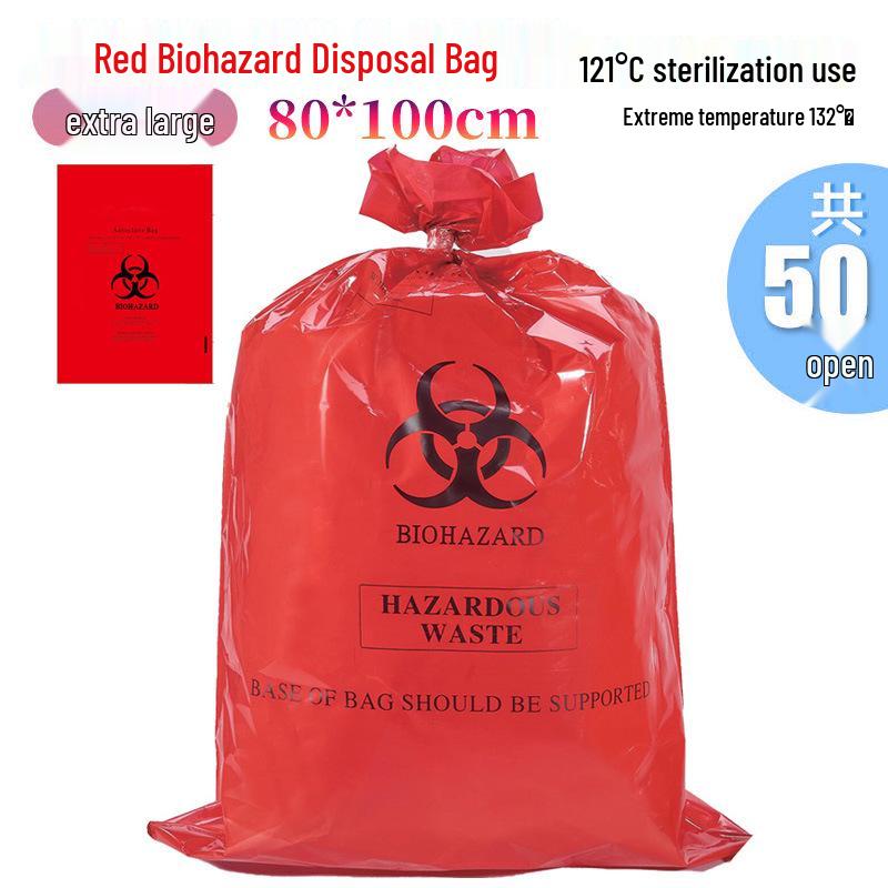 Autoclavable Red/Yellow Biohazard and Medical Waste Disposal Bags
