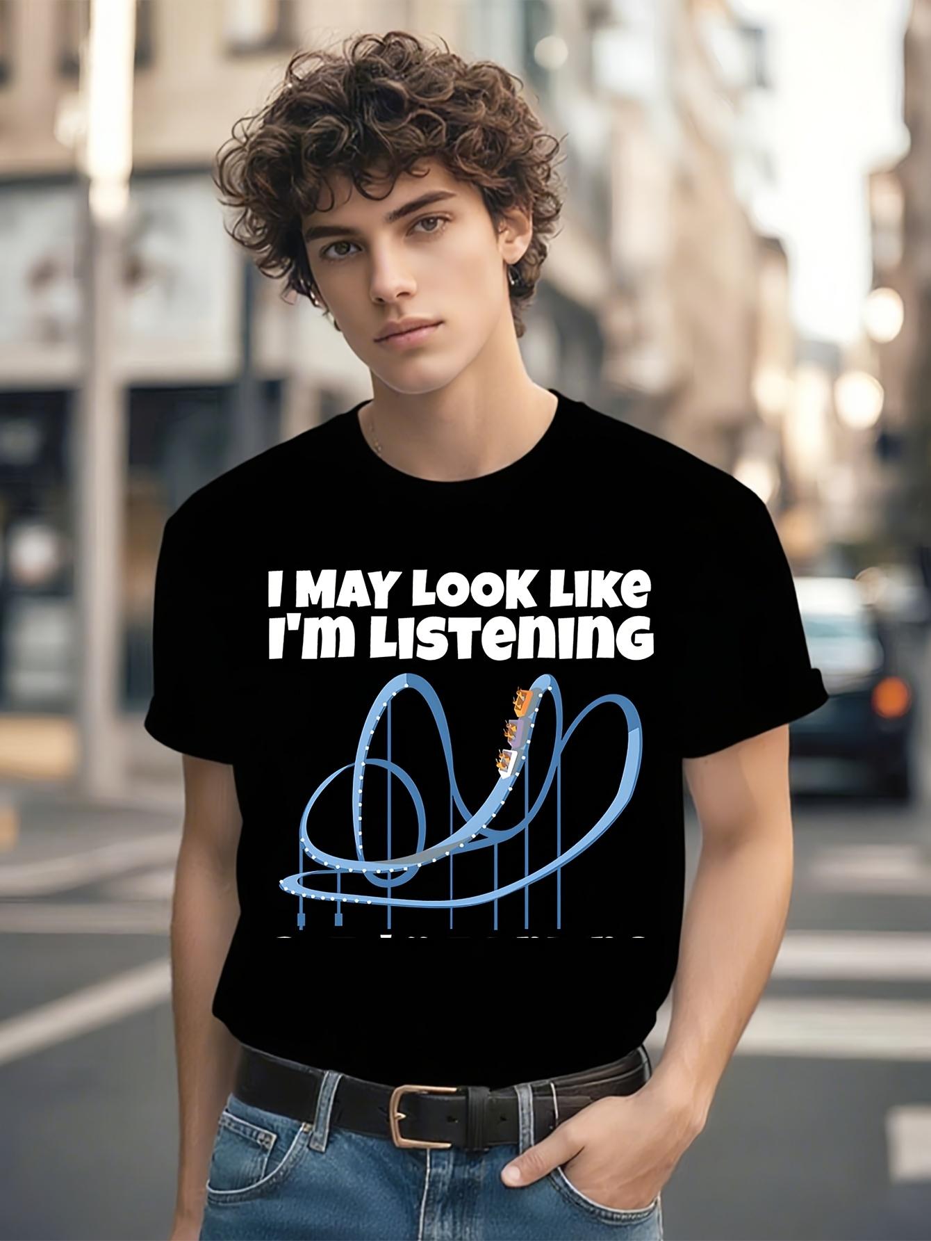 Funny Roller Coaster Graphic Tshirt Graphic Tshirt - I MA... S