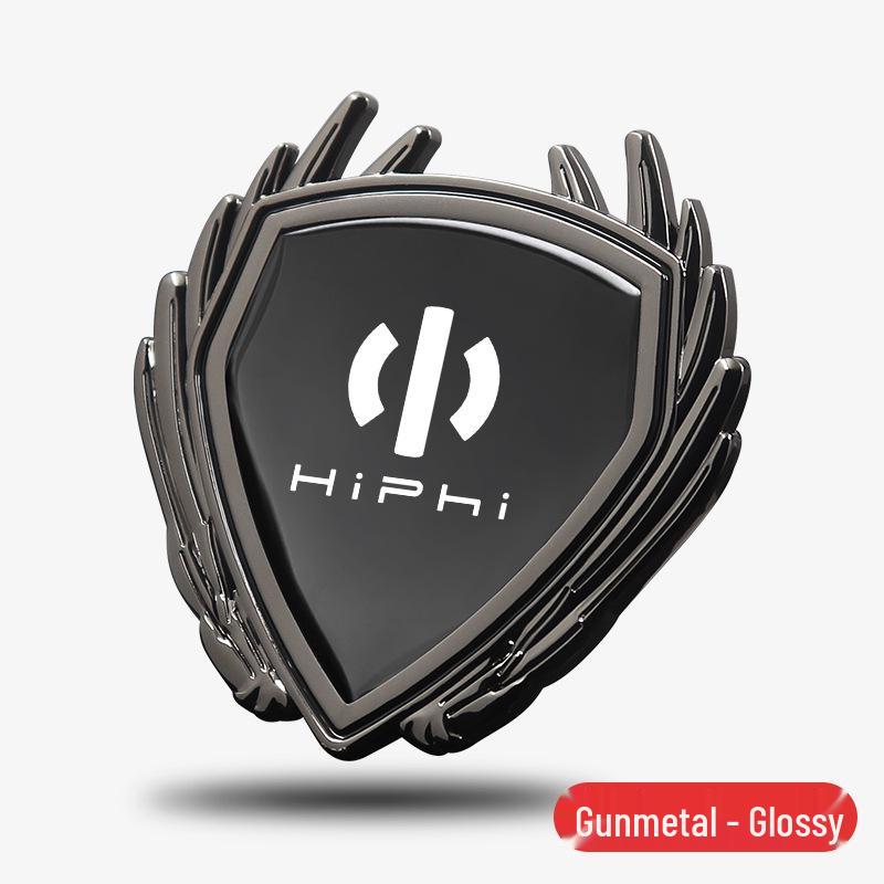 HiPhi X Y Z Metal Wing Badge Emblem for Car Body, Side Window, or Trunk