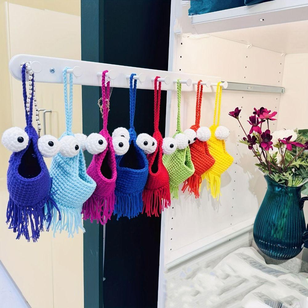 Lobster-Shaped Crochet Plant Hanger Cotton Woven Crochet Car Hanger  for Home