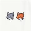 Maison KiTsune Men Double Fox Head PaTch ShorT Sleeve T shirT Om011cfkj7025 P702