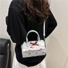 Small Square Bag For Women With Butterfly Print And Zipper Closure For Daily Use