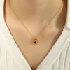 Korean Love Pendant Item Stud Earrings Necklace Women'S Collarbone Chain Niche Design Set
