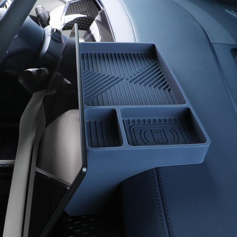 For Zeekr 009 -2025 Storage Box Behind The Central Control Screen Navigation Screen Storage Silicone Car Accessories