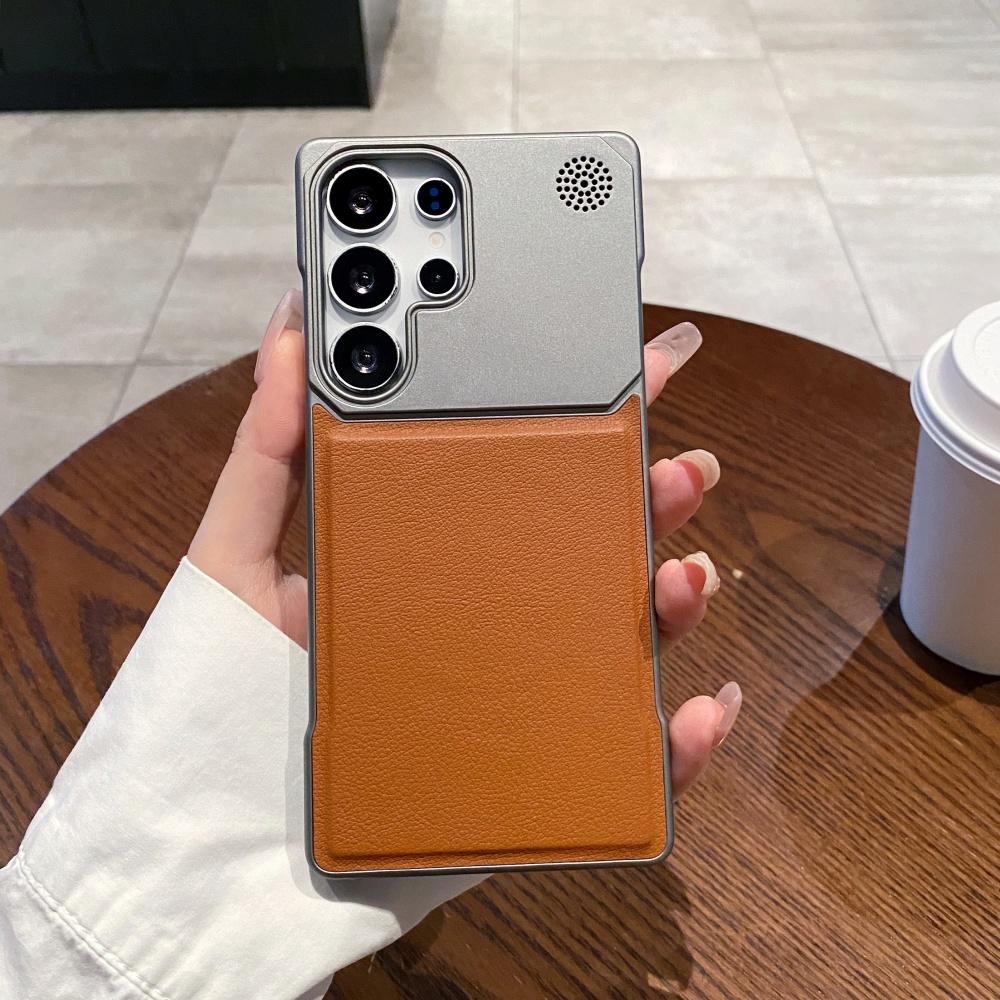 Luxury Leather for Magsafe Borderless Aromatherapy Cover for Samsung S26 S25 S24 S23 S22 Ultra Plus S26 Ultra Slim Magnetic Case
